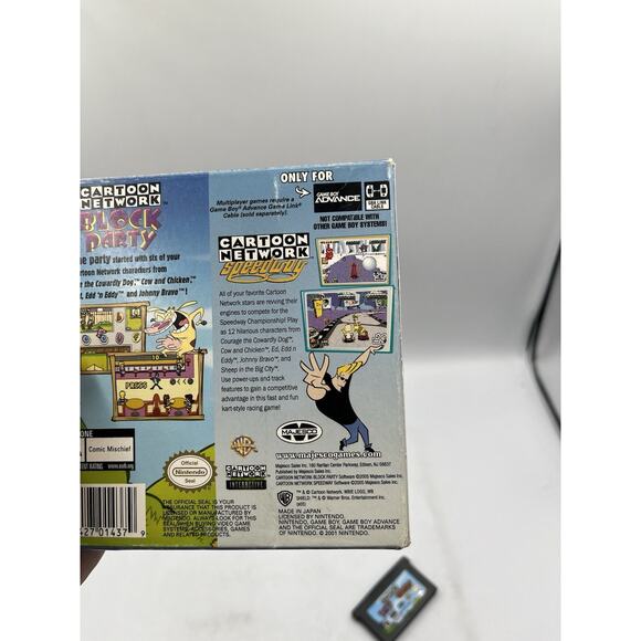 2 Games In 1 Cartoon Network Block Party & Speedway GBA GameBoy Advance - CIB - Picture 10 of 13